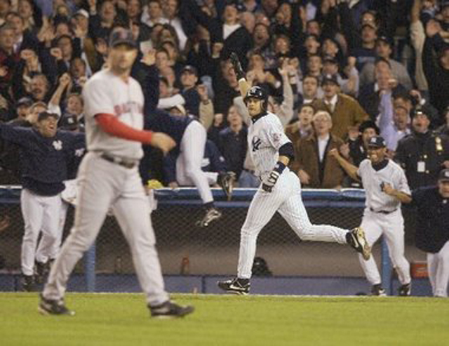 Aaron Boone after his 2003 ALCS game seven walk-off 