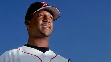 Pedro Martinez of the Boston Red Sox during the All-Star Game on