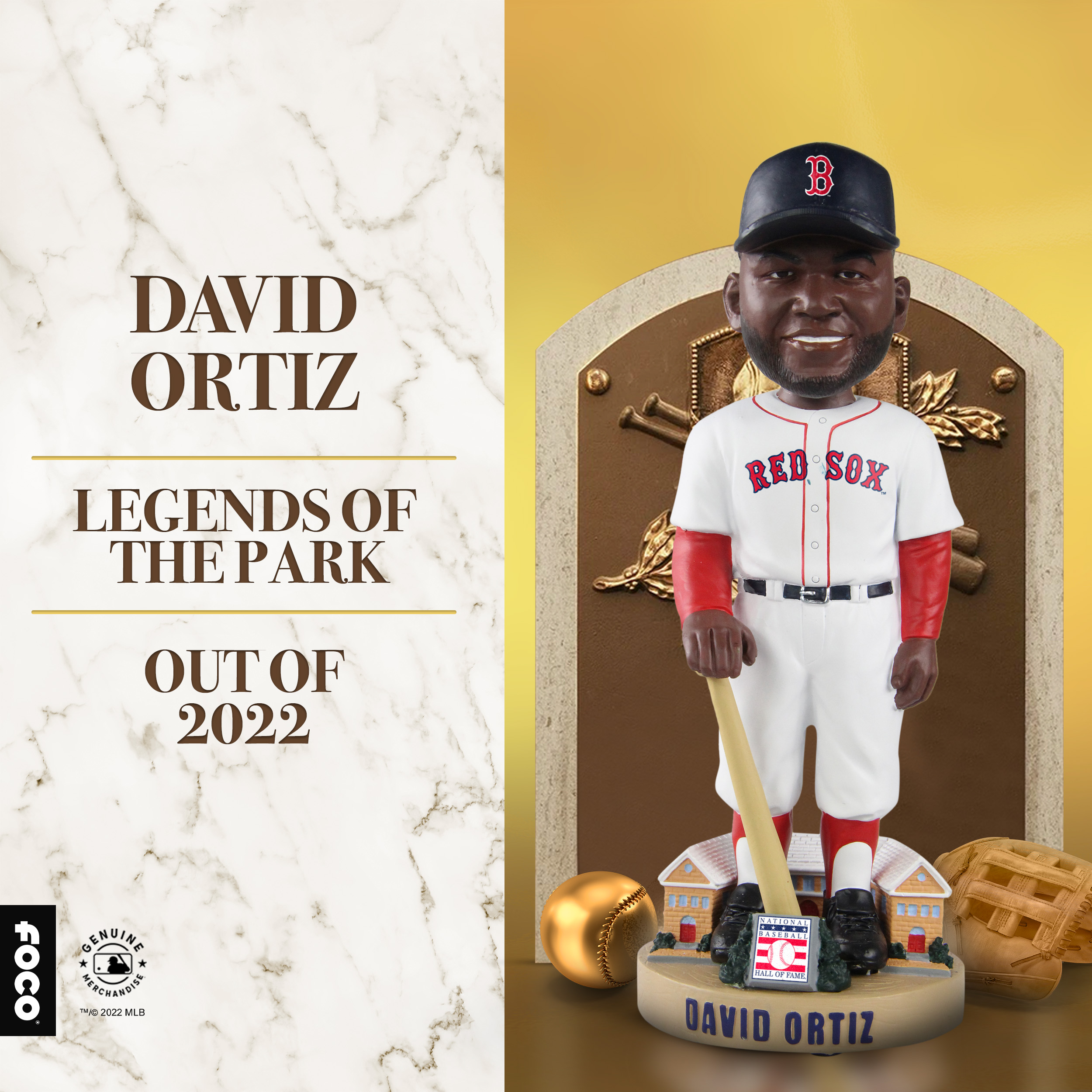 David Ortiz Boston Red Sox Retired Pro Gate Series Bobblehead FOCO